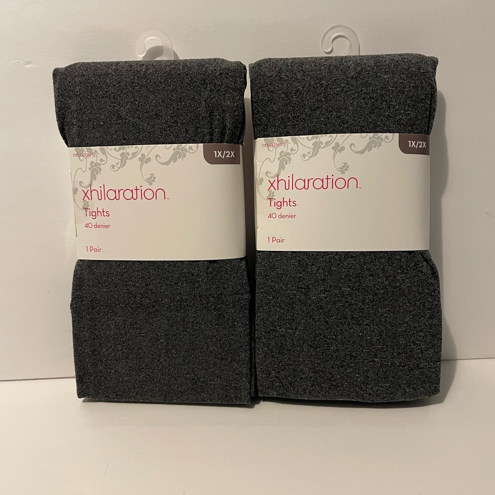 (2) Xhilaration Tights - Charcoal Heather (Gray)
